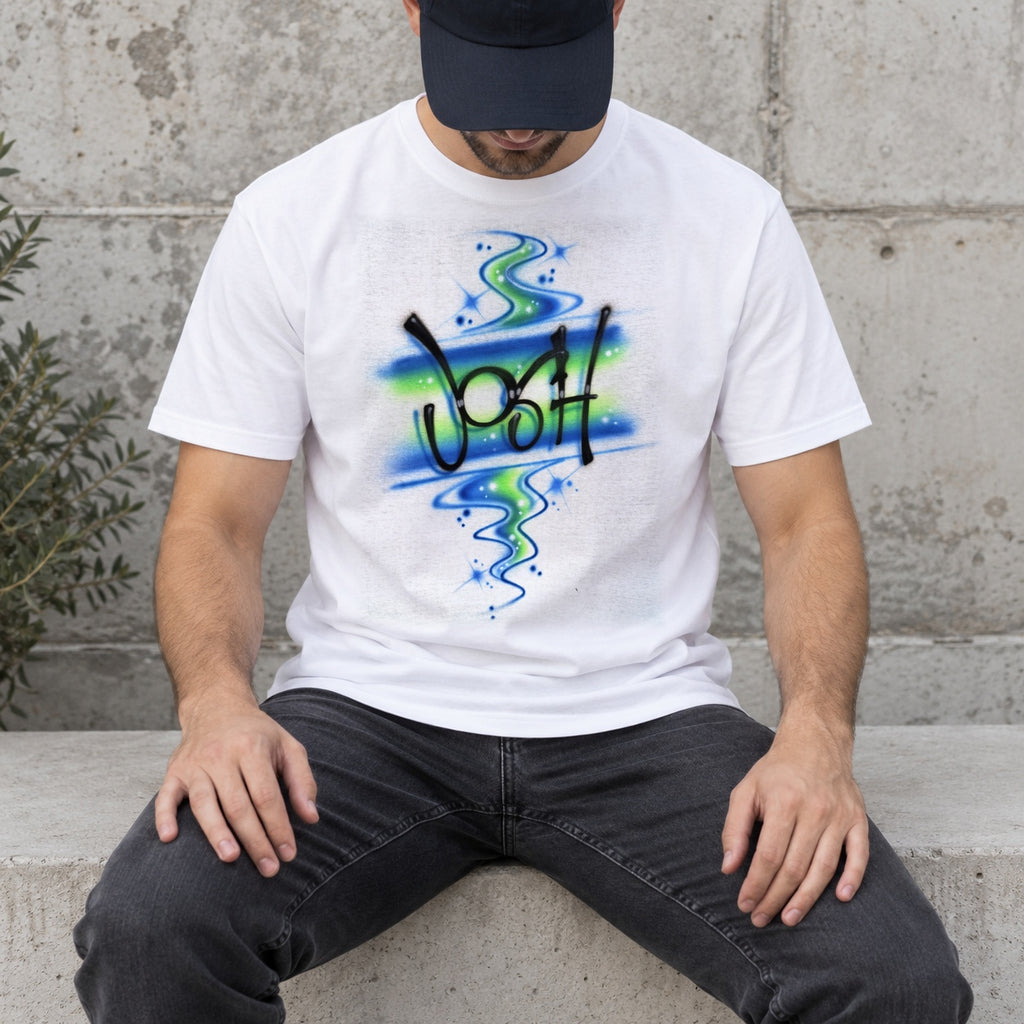 Freestyle Swirl Name Shirt, Airbrushed in Your Colors