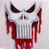 Ghost Skull & Drips Shirt — Hand Airbrushed — hand-airbrushed sample artwork.