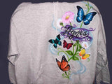Custom Airbrushed Butterfly Collage Personalized on T-Shirts, Sweatshirts, & Hoodies