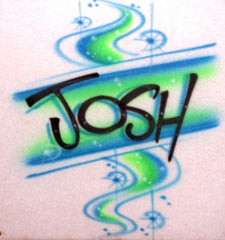 Airbrushed name & custom T shirt by Airbrush Apparel