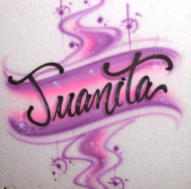 Fancy Script Style Airbrushed Custom Shirt; Personalize with Any Name!