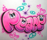 Smiling Peace with Eyes Airbrushed Design for Your Shirt