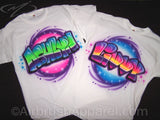 Airbrush Graffiti personalized party t-shirt