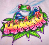 Airbrush tree frog custom personalized shirt