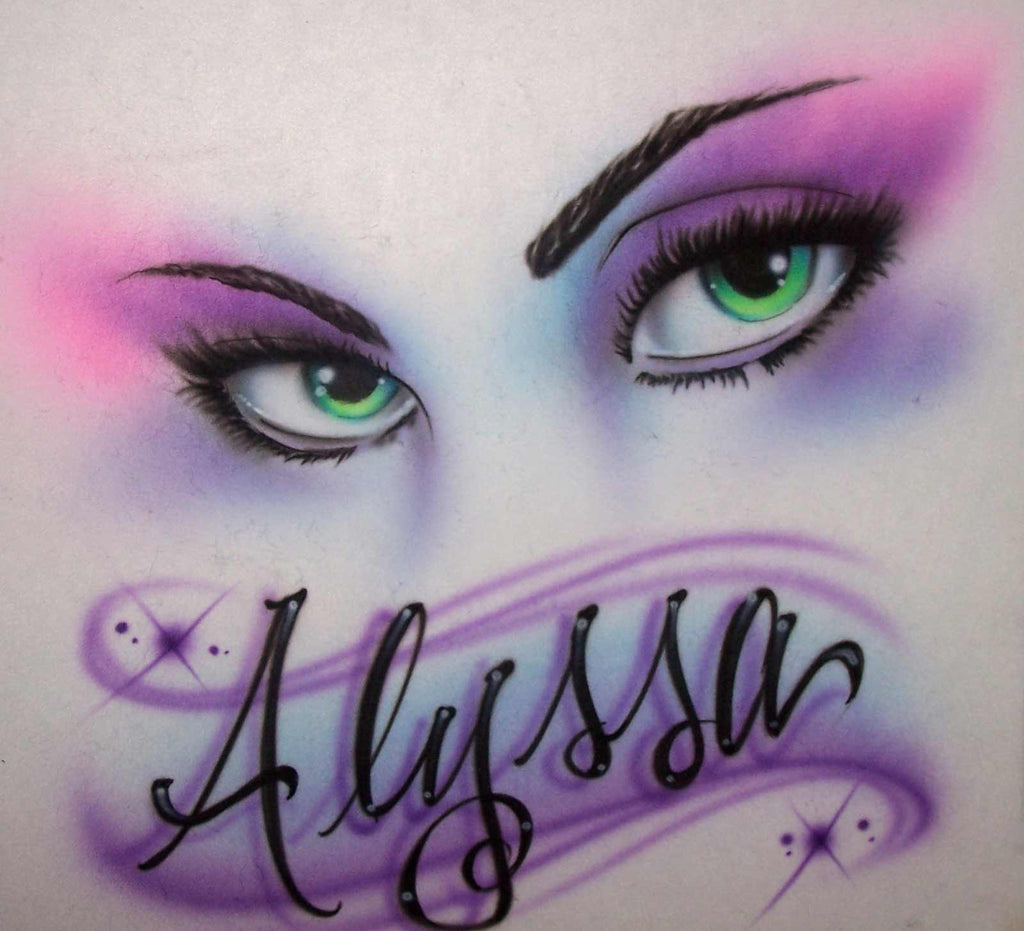 Airbrushed Sexy Eyes Personalized T-Shirt or Sweatshirt