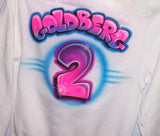 Airbrushed Soccer Player # Team Sweatshirt Back Side