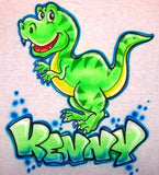 Airbrushed T-rex Cartoon Shirt