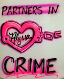 Partners in Crime Handcuff BFF Airbrushed Shirt