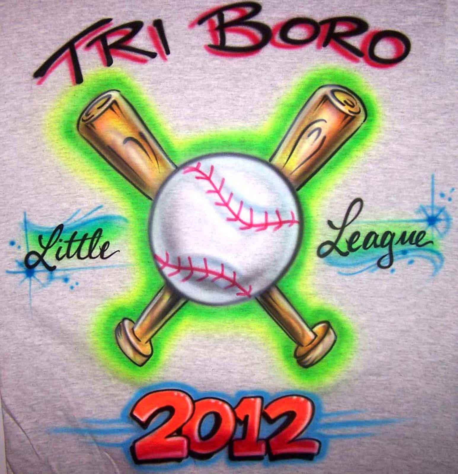 Baseball Tournament Team Airbrushed T-Shirt