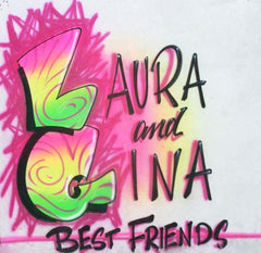 Airbrushed Best Friends Personalized Shirt