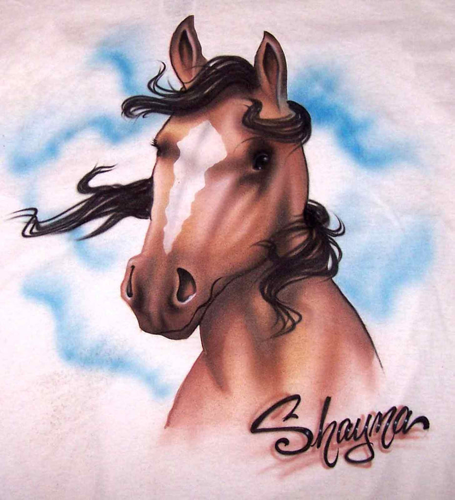 Custom Painted Personalized Horse Face T-Shirt or Sweatshirt
