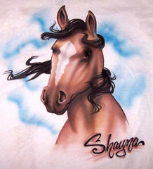 Custom horse airbrush t shirt