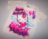Personalized Hello Kitty Balloons Birthday T-Shirt Sweatshirt