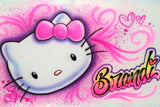 Hello Kitty face Airbrushed Personalized Freestyle T-Shirt