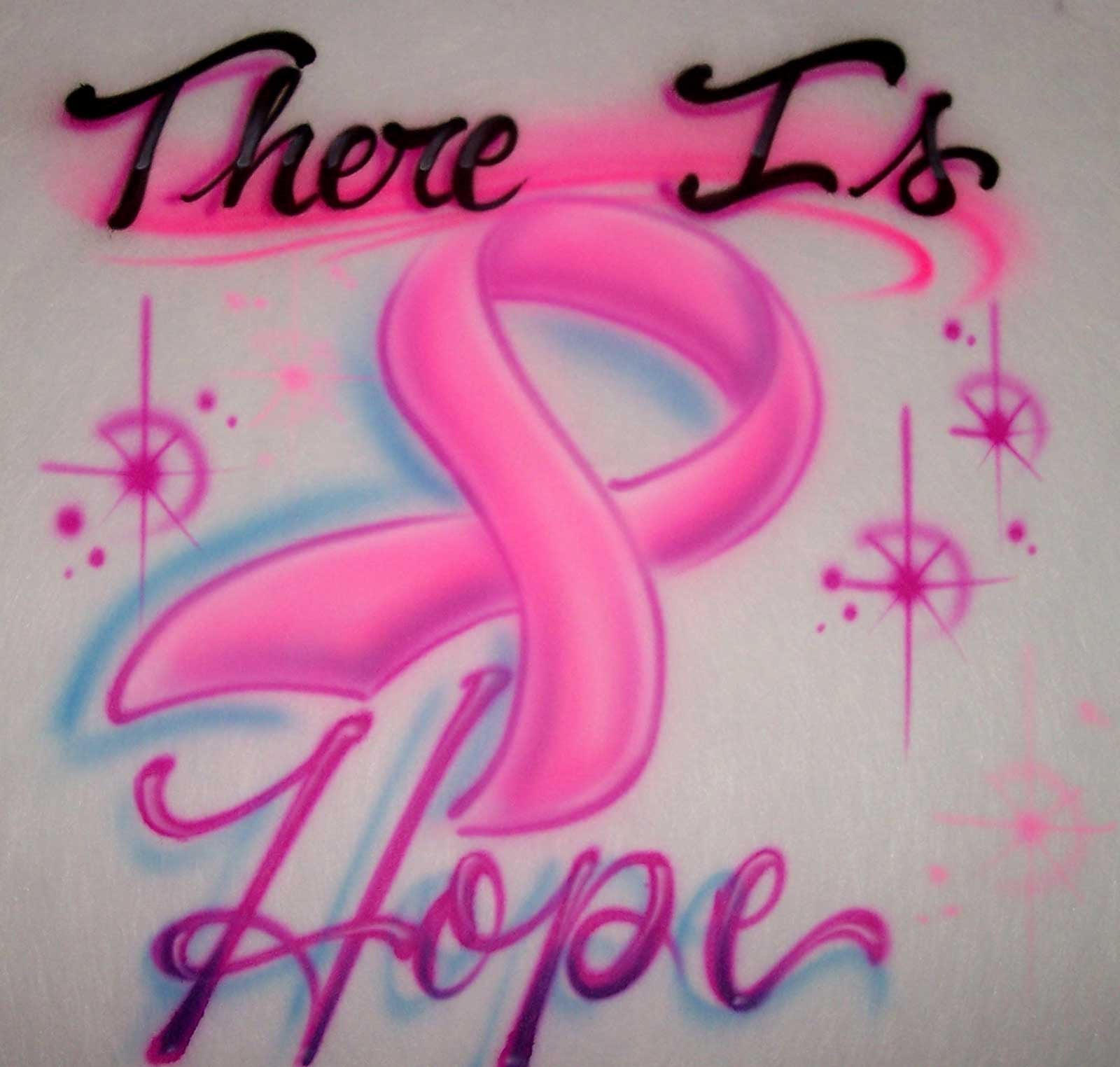 There is hope breast cancer awareness airbrushed shirt