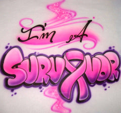 I'm a survivor airbrushed cancer awareness shirt