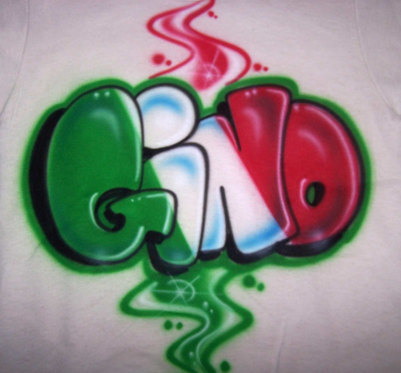 Airbrushed graffiti Italian flag personalized shirt