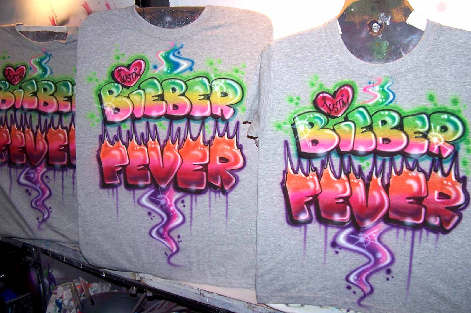 Musician* Fever Airbrushed Shirt in Neon Colors Flames