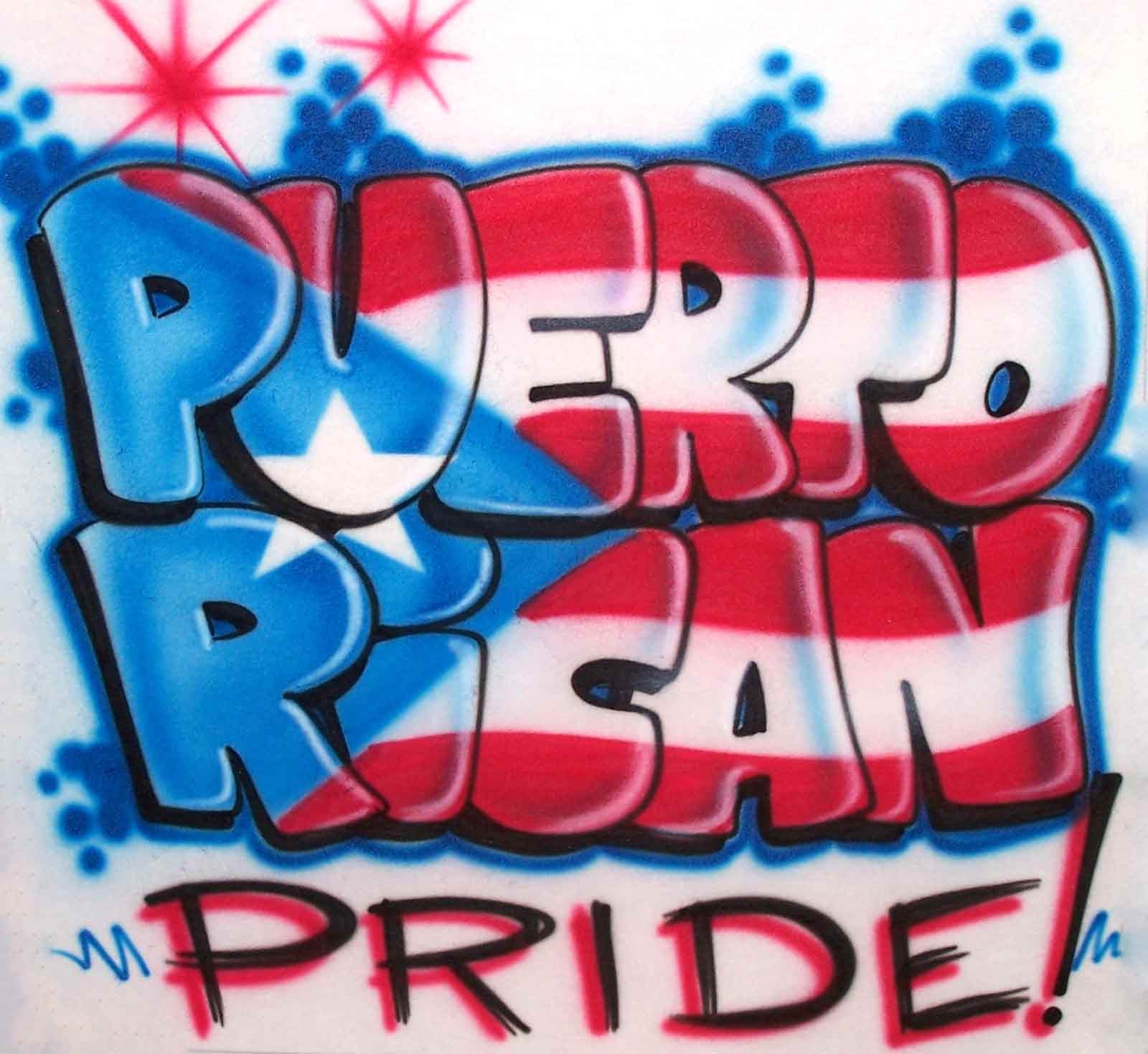 Puerto Rican Pride Airbrush Shirt
