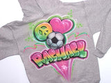 Soccer Personalized Airbrushed Hooded Sweatshirt