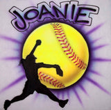 Personalized Fastpitch Softball Airbrushed Shirt Design