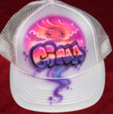 Personalized Airbrushed Sunset Clouds Snap Back Trucker Hat