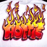 Airbrushed Hottie Flames Shirt