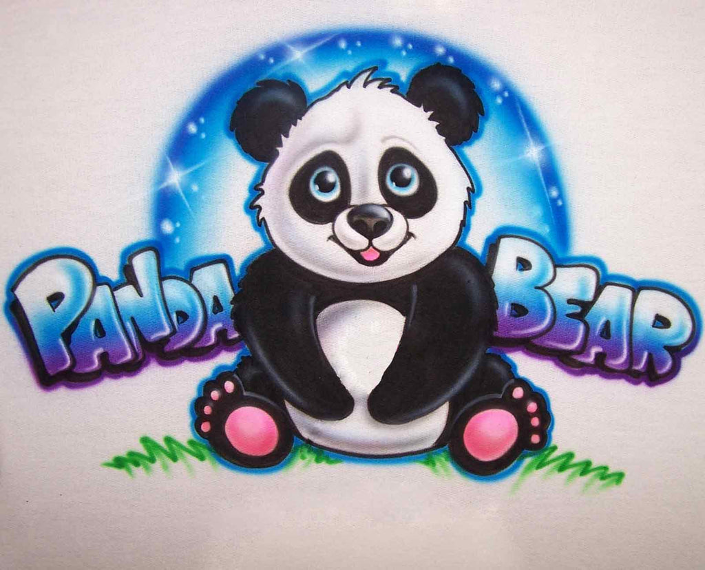 Cartoon Panda Bear T-Shirt with Any Names Added