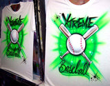 quantity team baseball airbrushed shirts