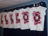 Airbrushed baseball team quantity front
